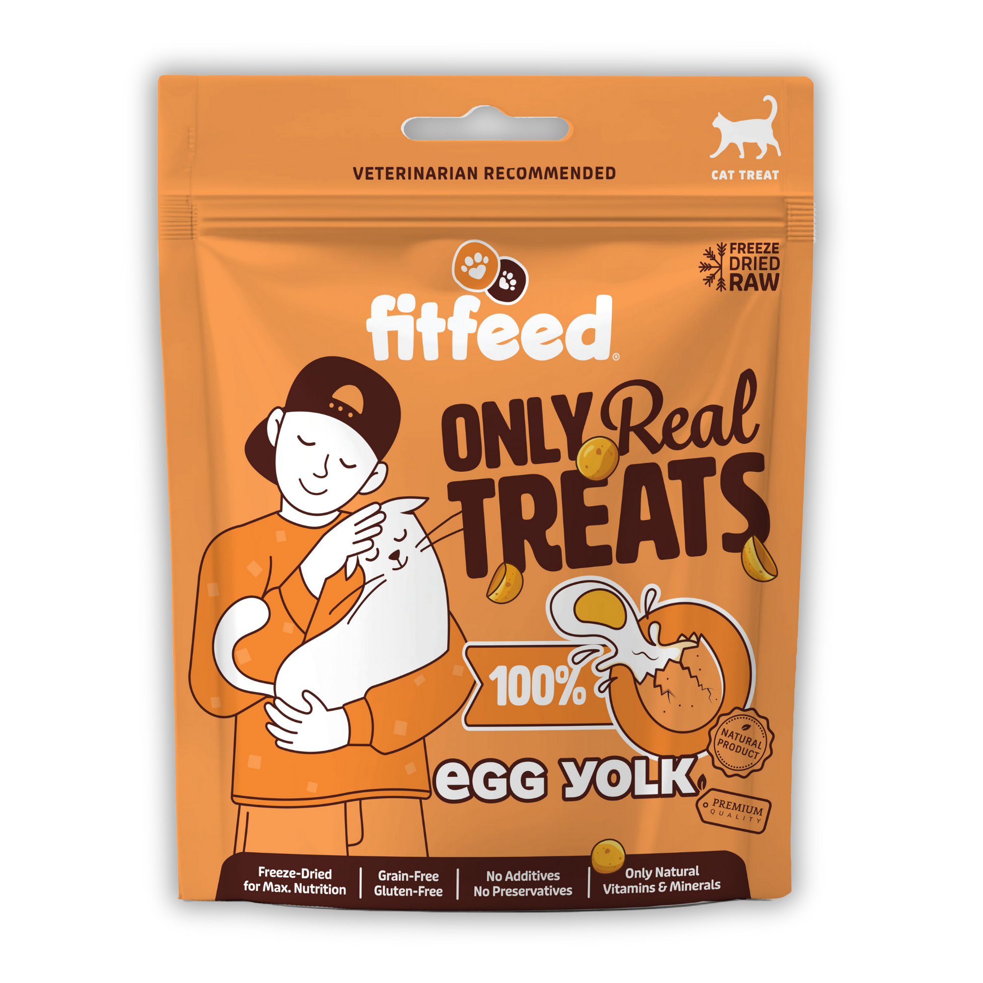 Freeze-Dried rohes Eigelb Katzenleckerli 60g – fitfeed